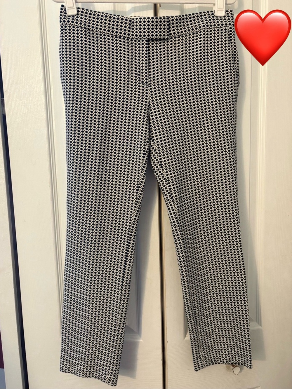 Ann Taylor Black and White Cropped Dress Pants
